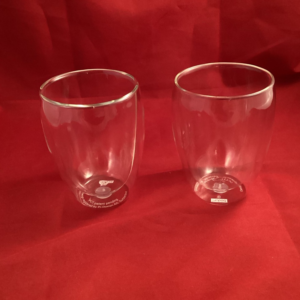 Two Bodum Pavina Double Wall Glasses lot